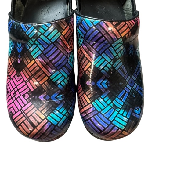 Dansko Professional Color Weave Patent Clogs Shoes Size EU 39, US 8.5-9 - Picture 9 of 13